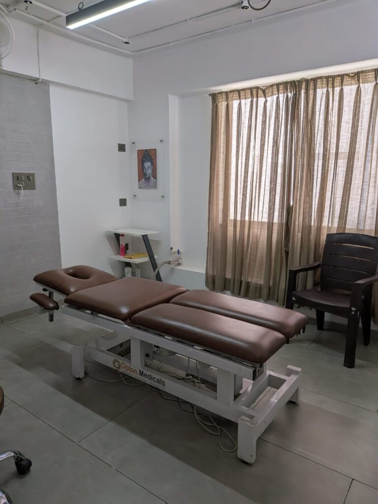 Dr. Amruta physiotherapist Clinic Matrix room